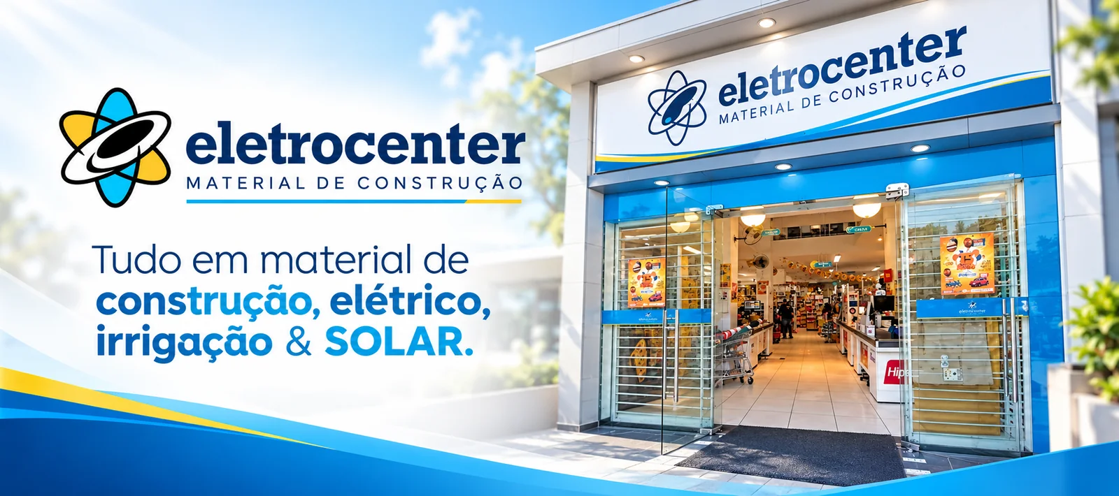 Eletrocenter Material de Construção em Caicó: tudo em material de construção, elétrico, irrigação e solar